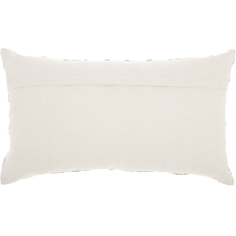 Sequined Cotton Throw Pillow, Pewter