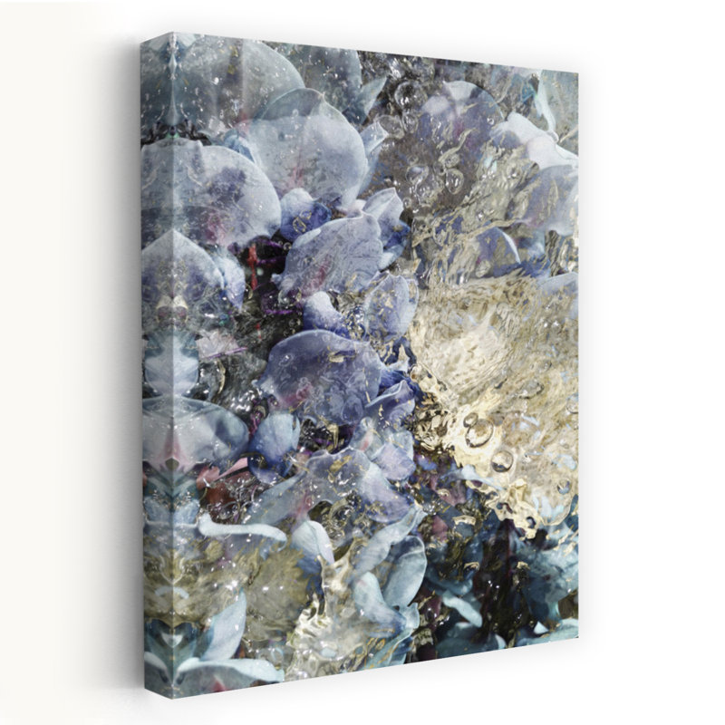 Art contemporain fleur de lilas organique moderne, H 12 po x l 8 po
