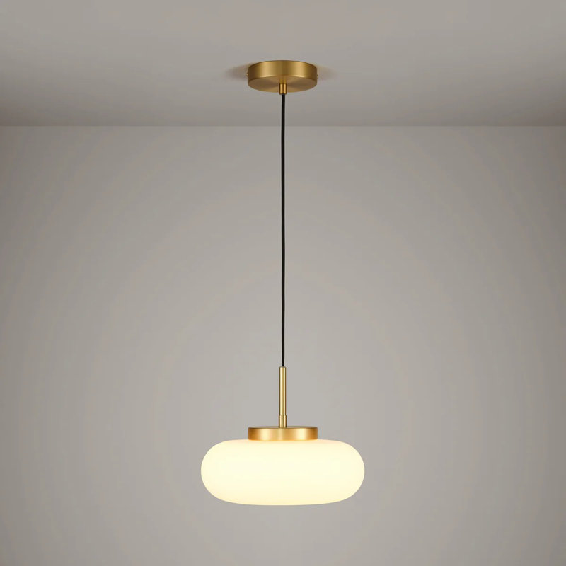 Luminaire suspendu en verre MARIN, Laiton