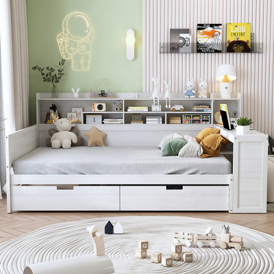 Versatile Wooden Irlene with Storage and Study Desk for Bedroom Enhancement by Lark Manor
