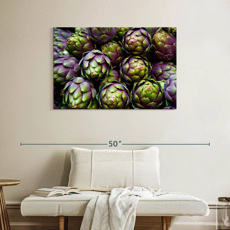 Yarlin Purple Artichokes, 26" H x 39" W