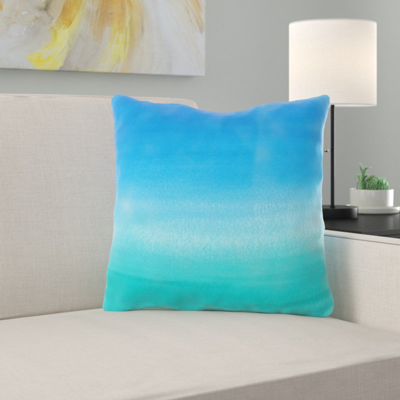 Coussin décoratif aquarelle Berklee, Microsuède, Intérieur