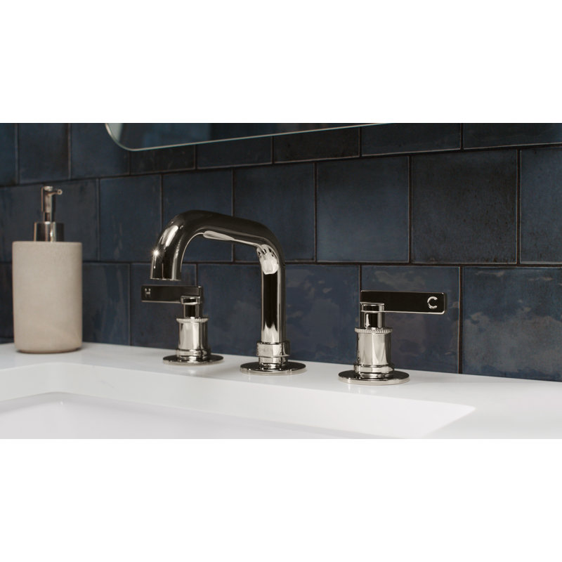 Castia by Studio McGee Widespread Bathroom Sink Faucet 0.5 GPM, Matte Black
