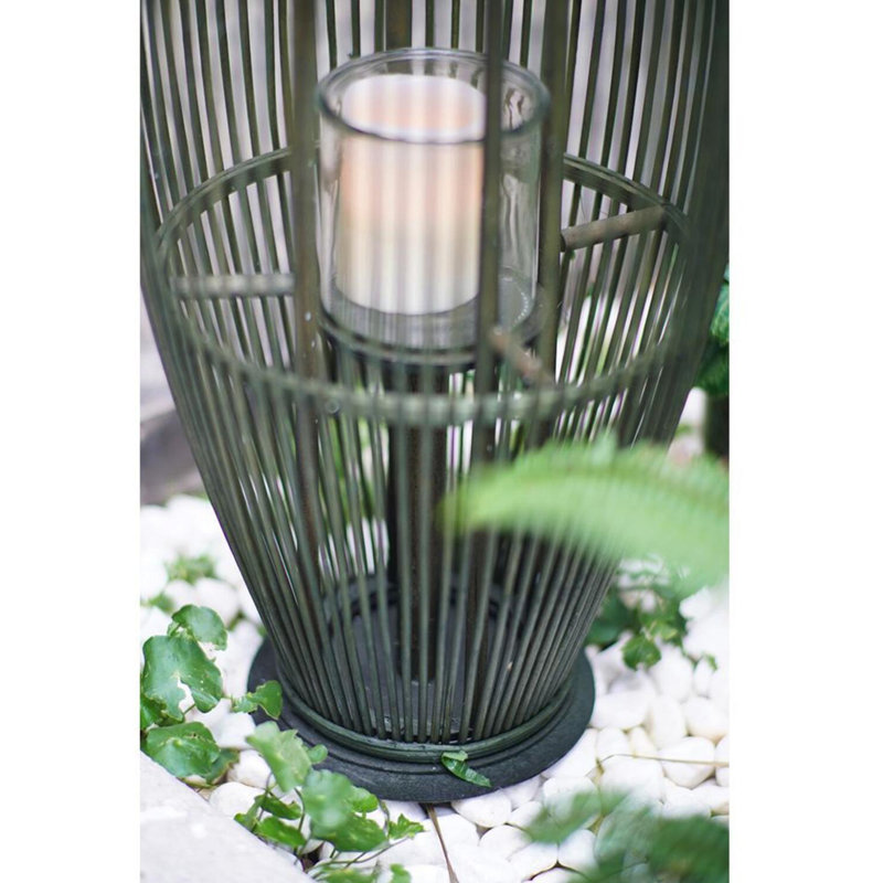 Floor Lantern, 32.7" H x 12.6" W x 12.6" D