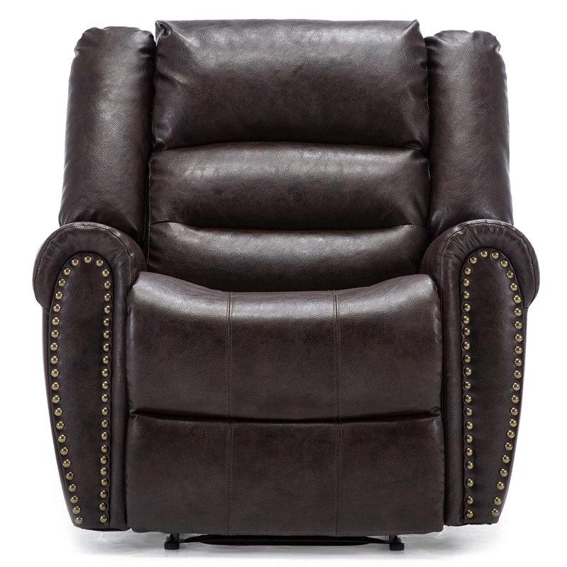Kade Bonded Leather Manual Recliner, Brown