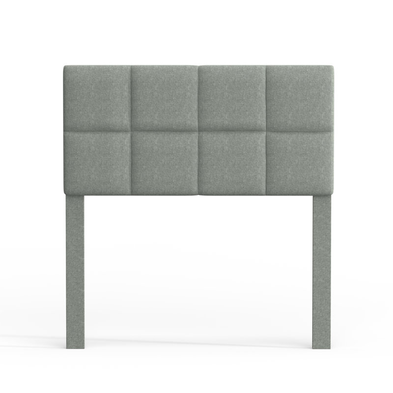 Tête de lit tapissier Kahla, Simple, Gris clair