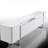 Metal Sled Base Legs Unique TV Stand For Tvs Up To 78'' With Reflective Stripe