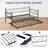 Daybed with Trundle, Trundle Bed Day Bed with Stylish Headboard Twin Daybed with 6 Casters Pullout Trundle-2027988531
