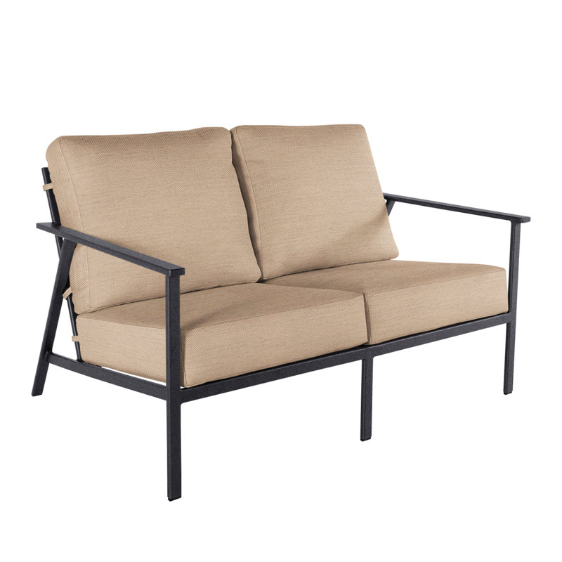 Marin Outdoor 2 - Seat Loveseat, Graphite, Flagship Stone Sunbrella®