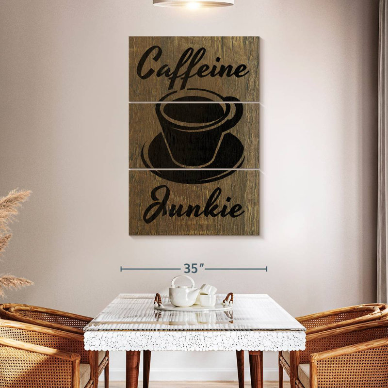 Yarlin Caffeine Junkie Typography, 50" H x 32" W