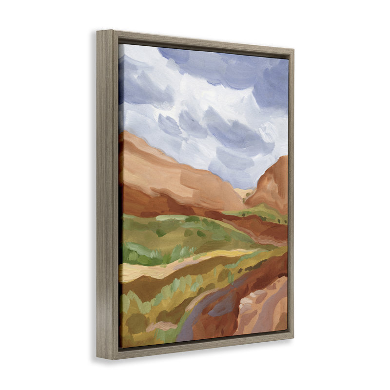 Arizona Perspectives, paysage occidental, cadre encadré noir, art par Victoria Barnes, H 21 po x l 17 po