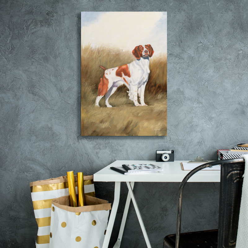 «Hunting Dog 1» par James Wiens, art mural sur toile, H 26 po x l 18 po