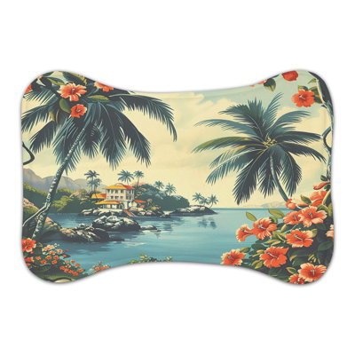 Classic Hawaiian Views - Tapis d'alimentation en forme d'os