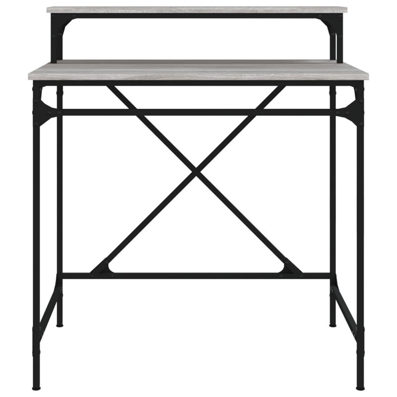 Annemore Metal Base Computer Desk, Grey sonoma