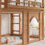 Lits doubles multifonctionnels avec rangement, loft en bois aggloméré pour la maison