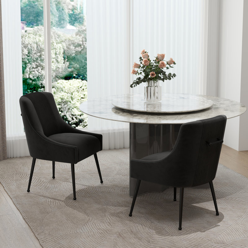 Chaise d'appoint Dinnington, Noir, noir, noir, noir