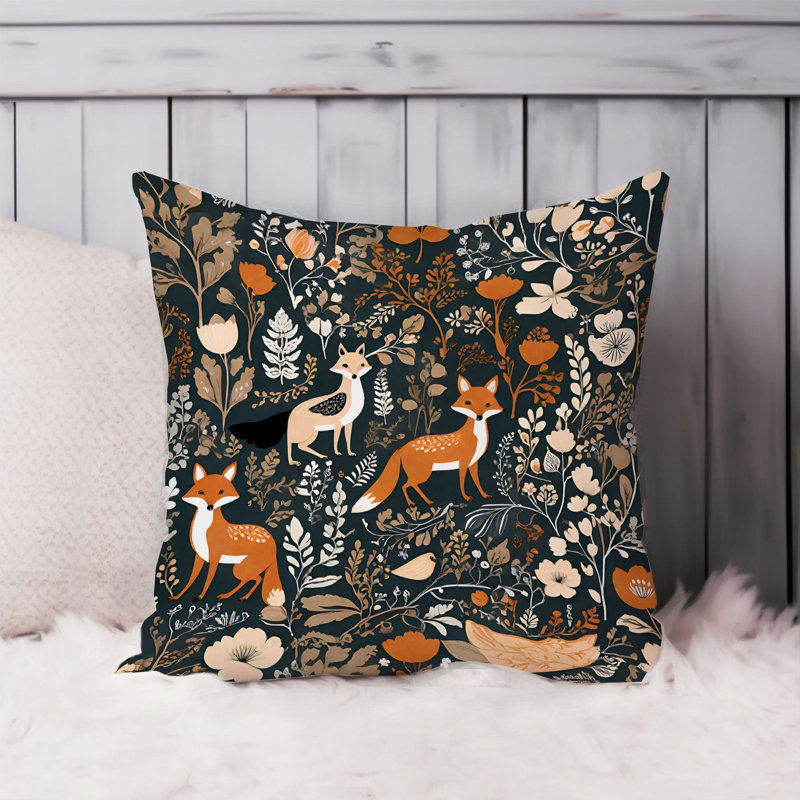 Animal Print Pillow Cover, 18"H x 18"W
