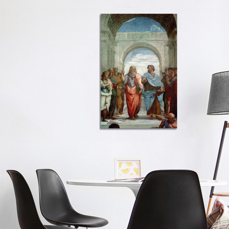 Aristotle And Plato: Detail From The School Of Athens In The Stanza Della Segnatura, 1510-11 by Raphael - Wrapped Canvas Gallery-Wrapped Canvas Giclée