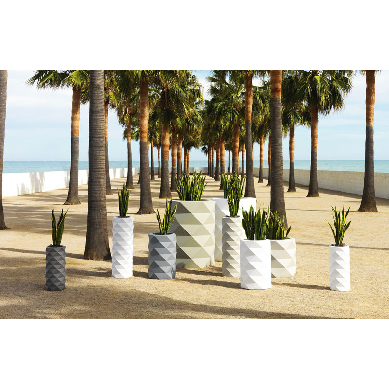 Marquis Resin Pot Planter, 33.75" H x 11.75" W x 11.75" D, White