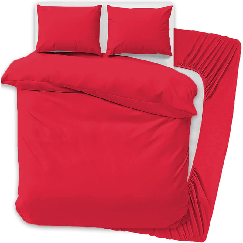 Microfiber Solid Colour Duvet Cover Set