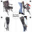 Chaise de camping pliante surdimensionnée avec poche latérale et chaise de camping robuste