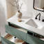   Ensemble de meuble-lavabo mural rectangulaire simple 55 po avec comptoir en quartz blanc de 1,5 po Ensuko-725260973-725260975