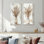 Ensemble d'art mural beige et blanc Boho Plant Chic I - Boho Feather