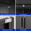Armoire de rangement en métal avec 2 portes et 2 tablettes réglables, armoire de rangement en acier-240634118