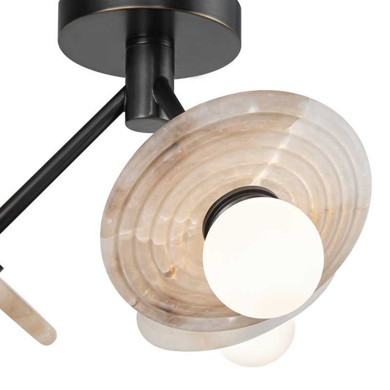 Dahlia 3 - Light Semi Flush Mount, Urban Bronze