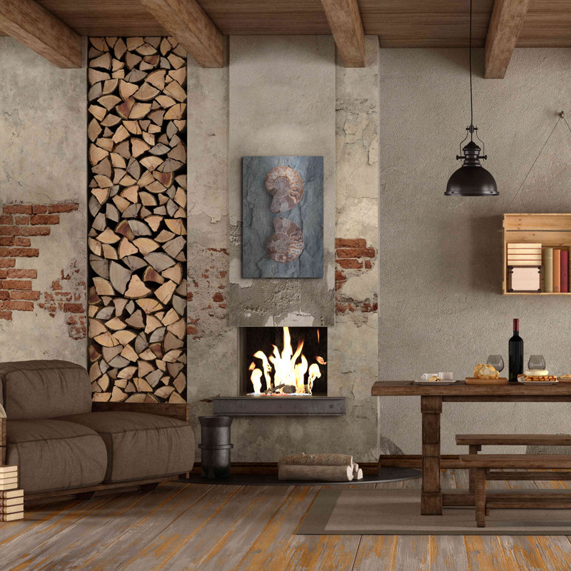 Art mural luxueux «Crystallized Ammonites» par Elena Ray, H 36 po x l 24 po