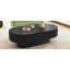 Table basse moderne ovale de style tambour cannelé avec plateau épais et base robuste-130122389