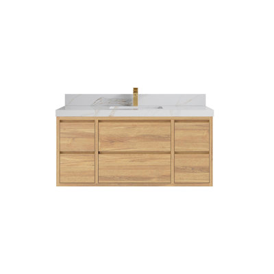 Teck flottant Madison X P 22 po De salle de bain Quartz blanc
