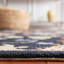Tapis floral rouge / noir en laine / coton touffeté à la main Chelsea-244313319