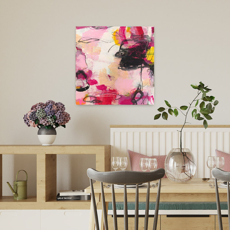 Art contemporain, art abstrait abstrait et audacieux, H 18" x l 18"