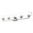 5 Light Brushed Nickel. Extra Large Vanity Sconce With Mouth Blown Clear Glass