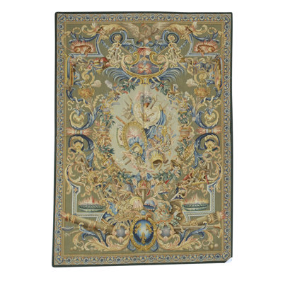 Hand-Knotted High-Quality Green Area Rug