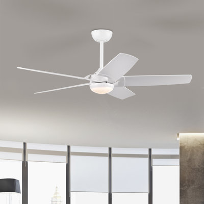 Ventilateur de plafond lumineux à 5 pales Angus avec lampe à DEL et télécommande