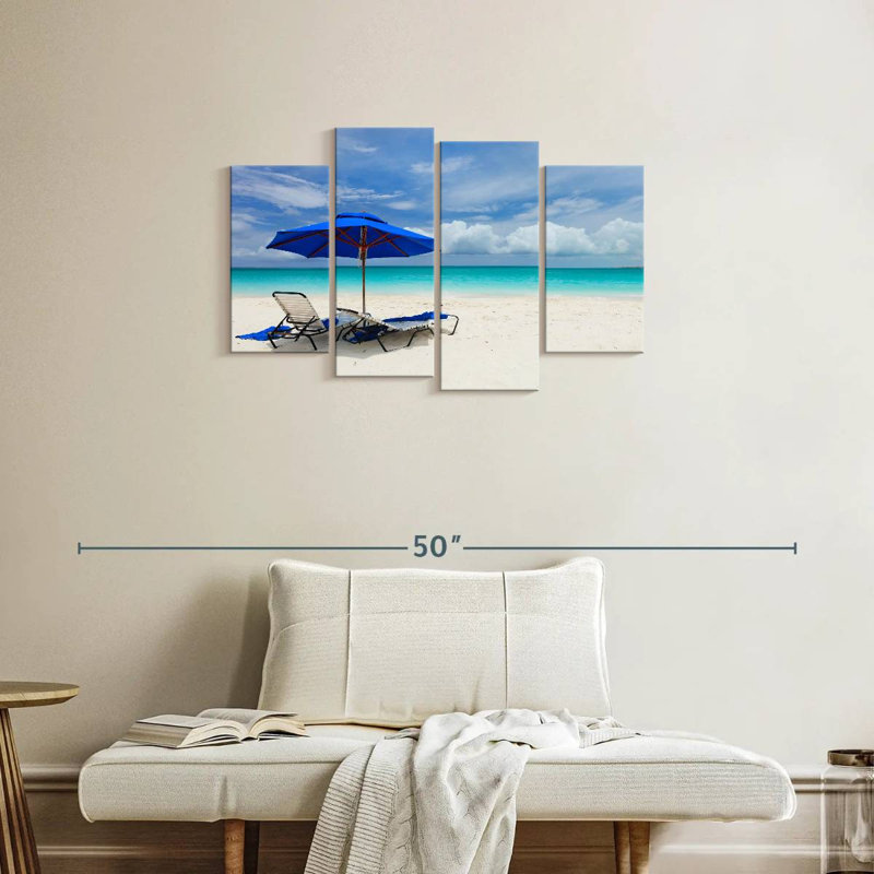 Relaxing Beach Scene, 22" H x 36" W