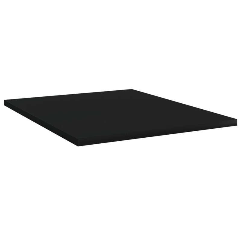 Bookshelf Boards 8 pcs Engineered Wood, Black, (8 Shelves) 0.59" H x 15.75" W x 19.69" D