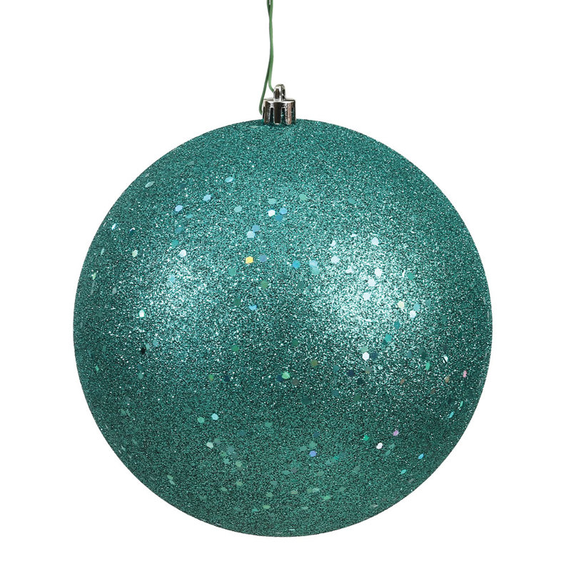 Décoration de boule décorative des Fêtes, H 4,75 po x l 4,75 po x P 4,75 po, Bleu sarcelle