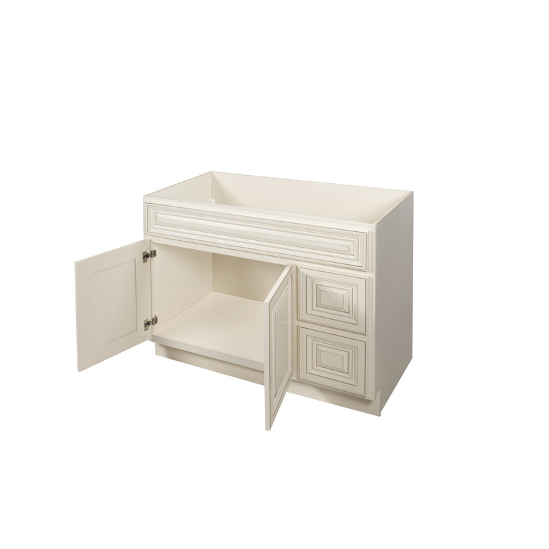 Base de meuble-lavabo simple Midnight, Ivoire
