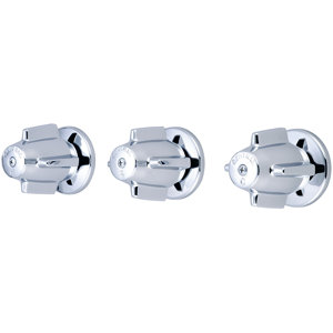 Central Brass Triple Handle Wall Mount Valve Set | Wayfair