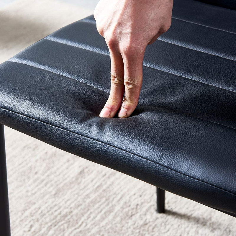 Chaise parsons Wokeham, Noir, noir, noir, noir, 6