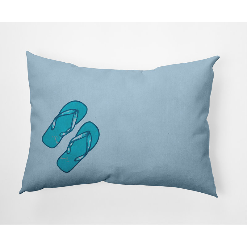 Housse et insert de coussin rectangulaire d'extérieur Bayville, bleu