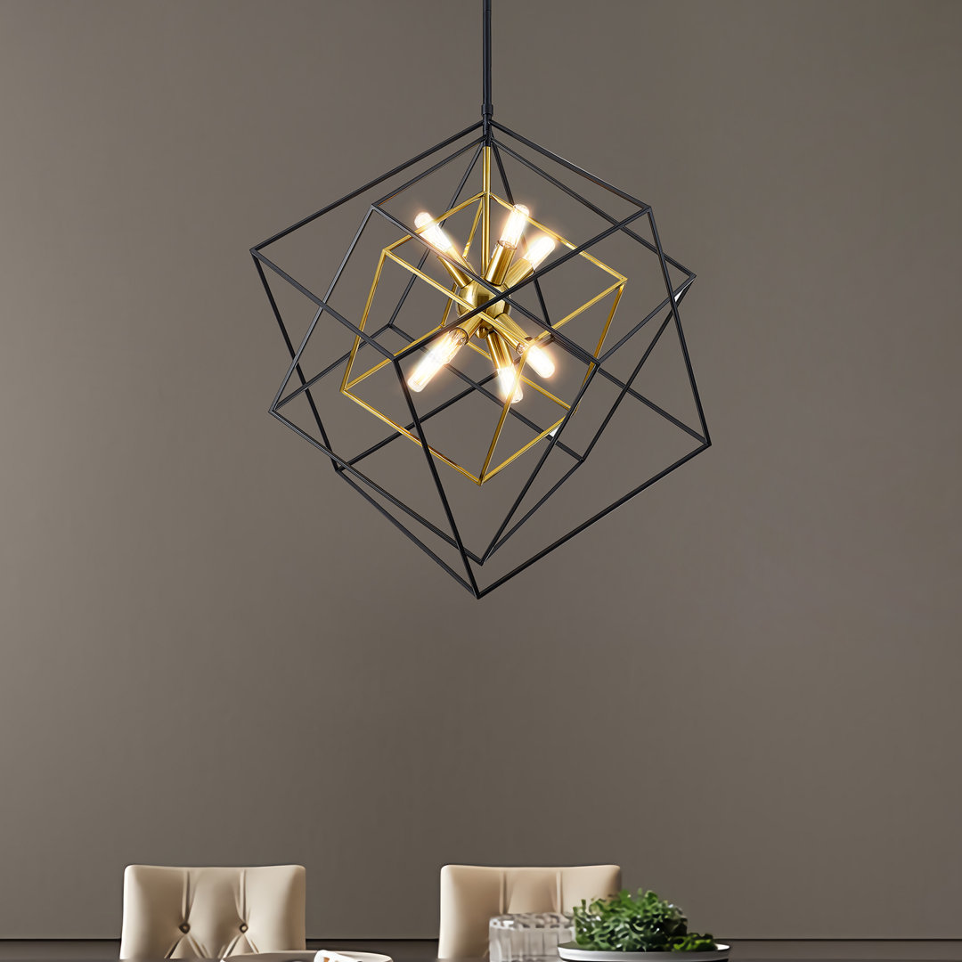 Castille 8 - Light 72.3''h Dimmable Geometric Chandelier Orren Ellis