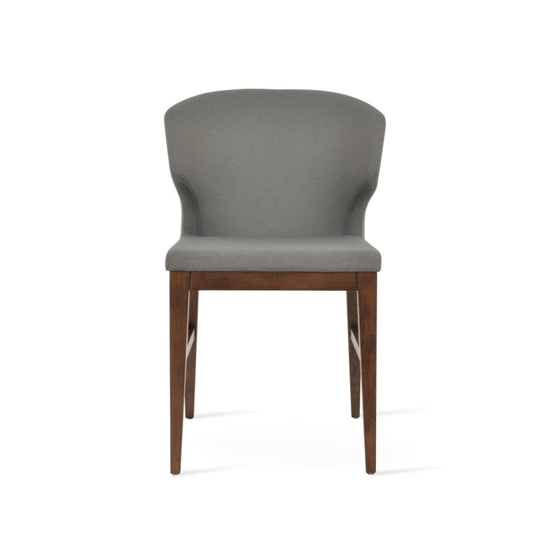 Chaise d'appoint en bois Amed Stretchers, Tissu gris