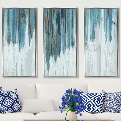 "Soft Summer Night" par Susan Jill, reproduction sur toile flottante 3 pièces