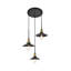 Luminaire suspendu conique 3 lumières grappe Dellwood-457080126