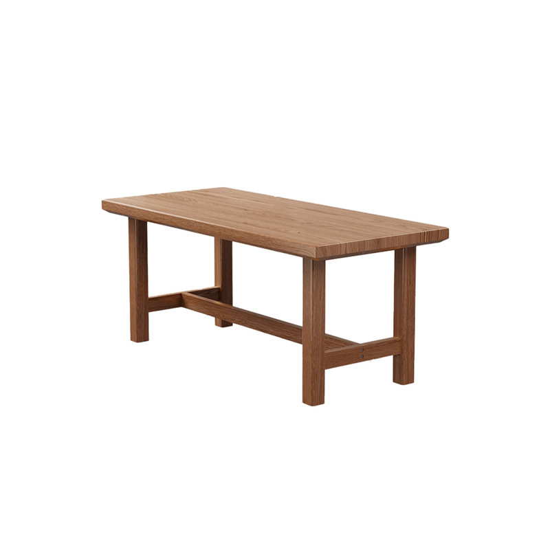 Solid wood solid large dining table, 29.52"H x 55.11"L x 33.46"W, Dark Brown