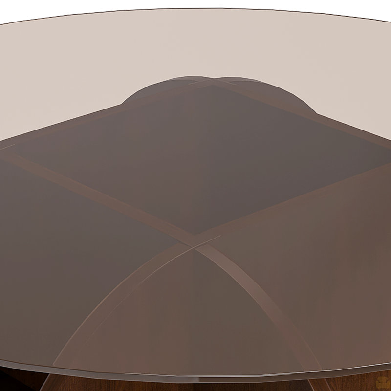 Table basse ronde avec rangement